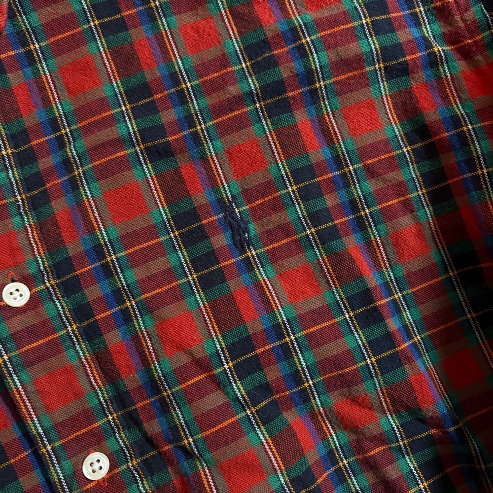 Vintage tartan plaid Ralph Lauren button down - Picture 2 of 3